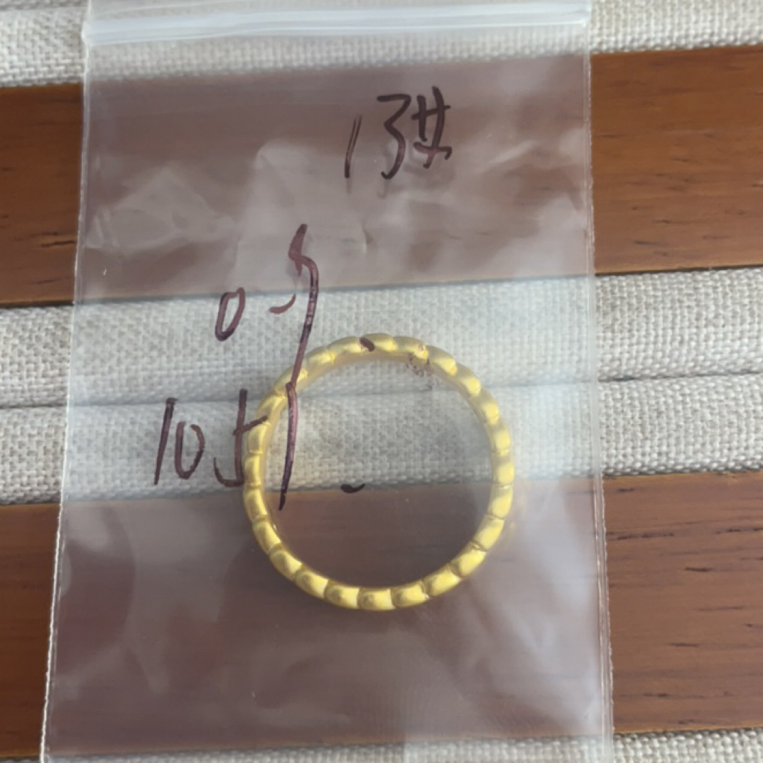 克重0.9 13号 麦穗戒指 足金999