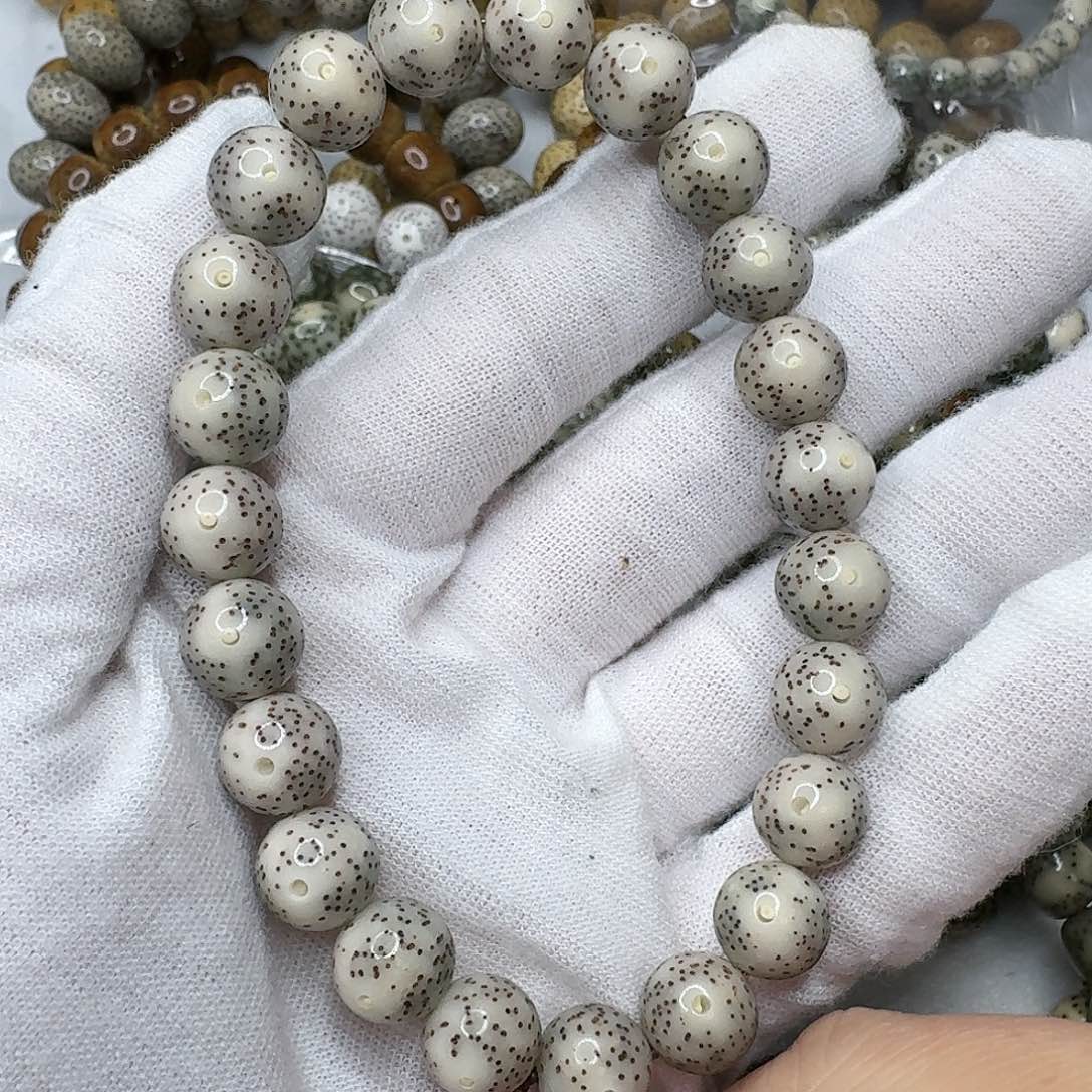 星月菩提手串10正圆手持大眼睛冰糖玻璃种