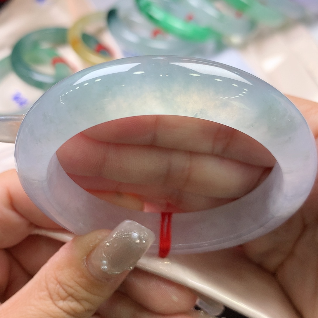 翡翠未镶嵌手镯56.2正圈