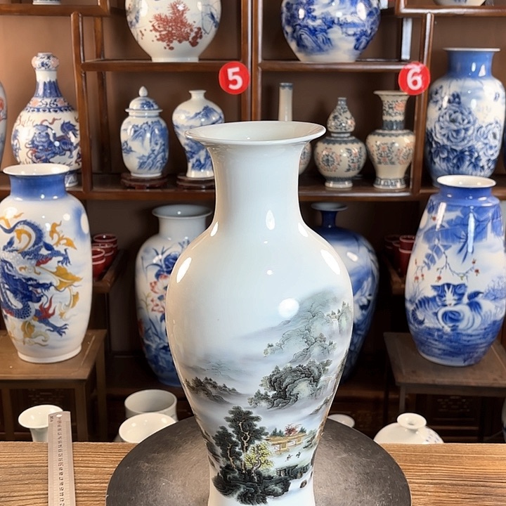 瓷片景德镇陶瓷赏瓶