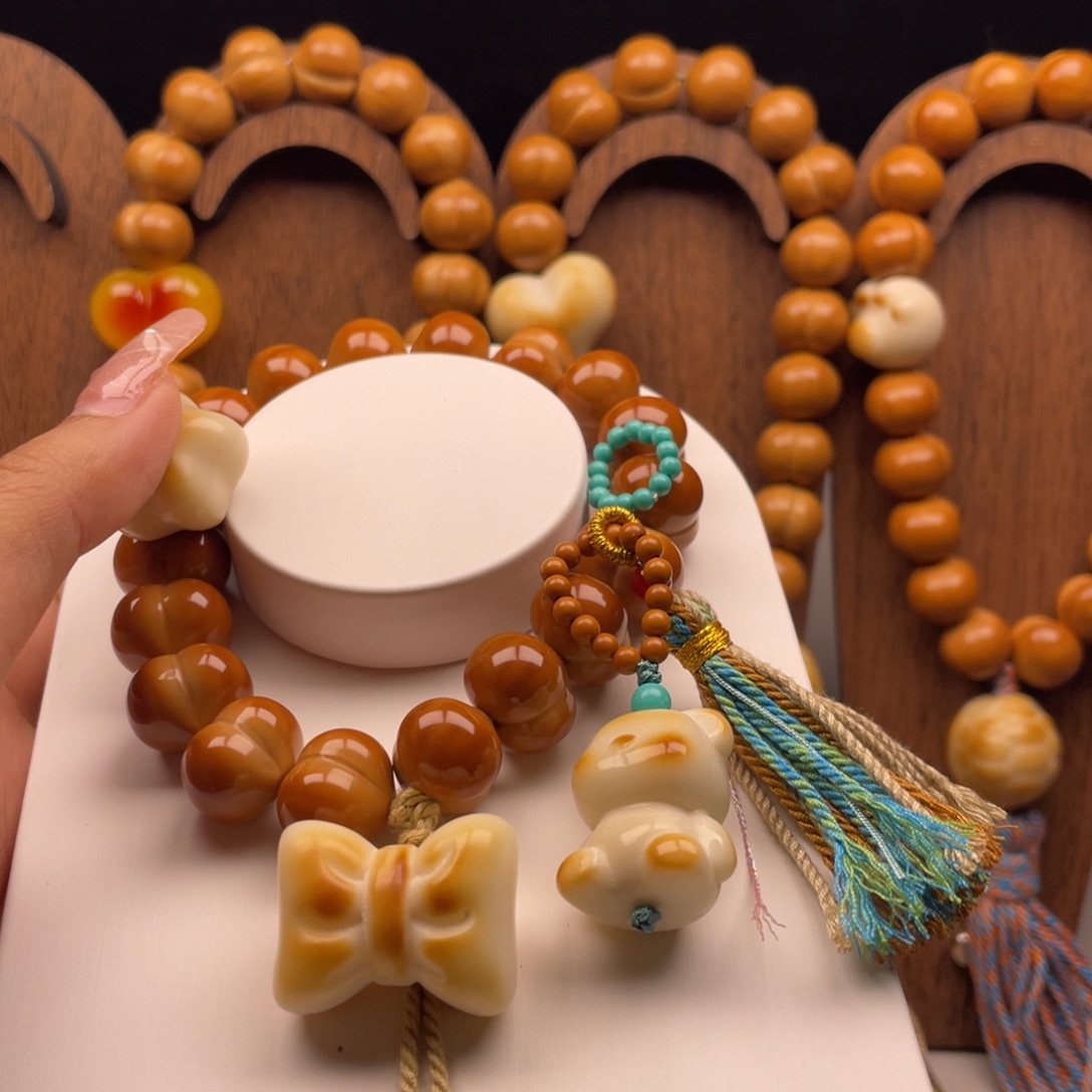 X***U猴头核桃吊坠全品无暇毕业级爱心屁桃15.7尺寸手工款