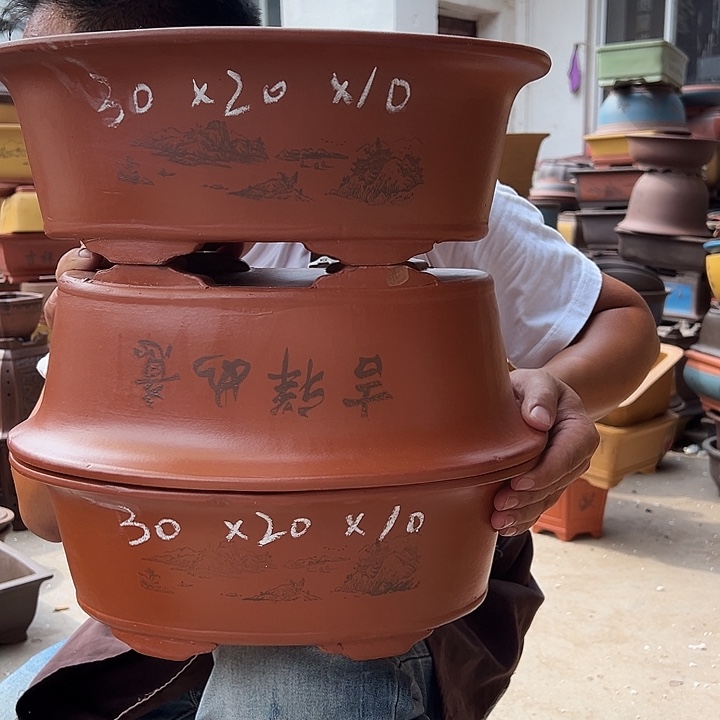 紫砂花盆紫砂花盆