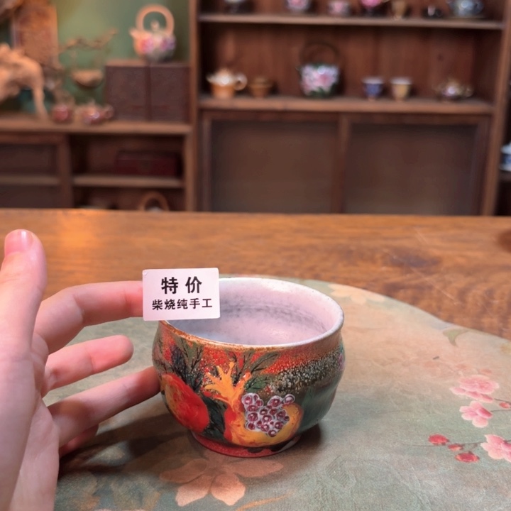 柴烧纯手工手绘陶瓷