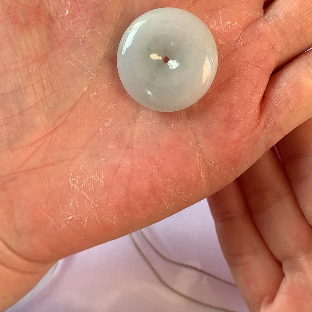 翡翠颈饰未镶嵌中*子平安扣