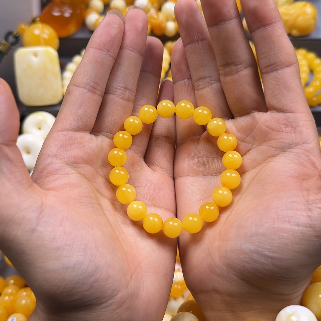 琥珀珠宝奇石未镶嵌10mm