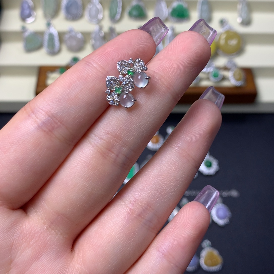 翡翠银S925镶嵌颈饰