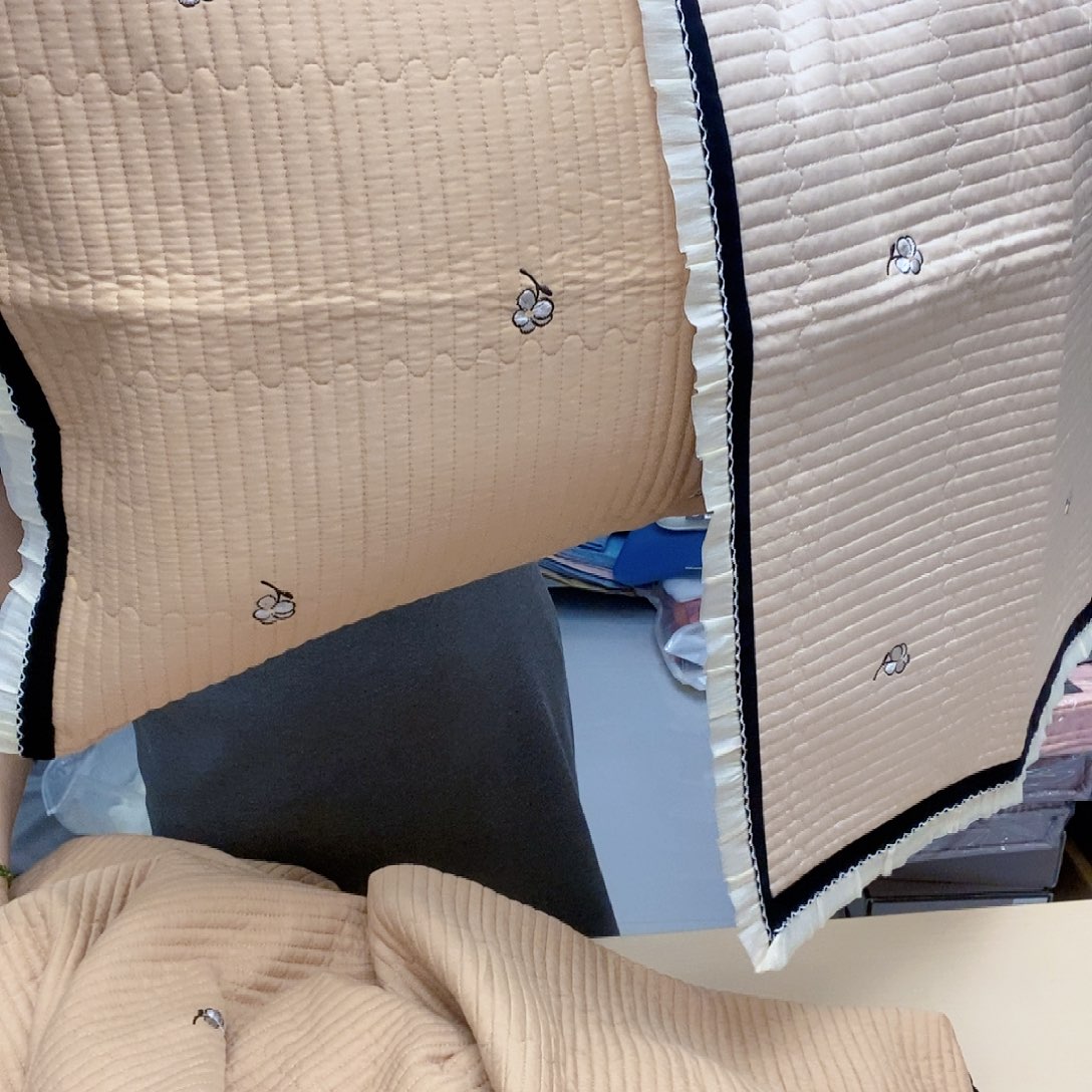 棉天丝床盖三件套