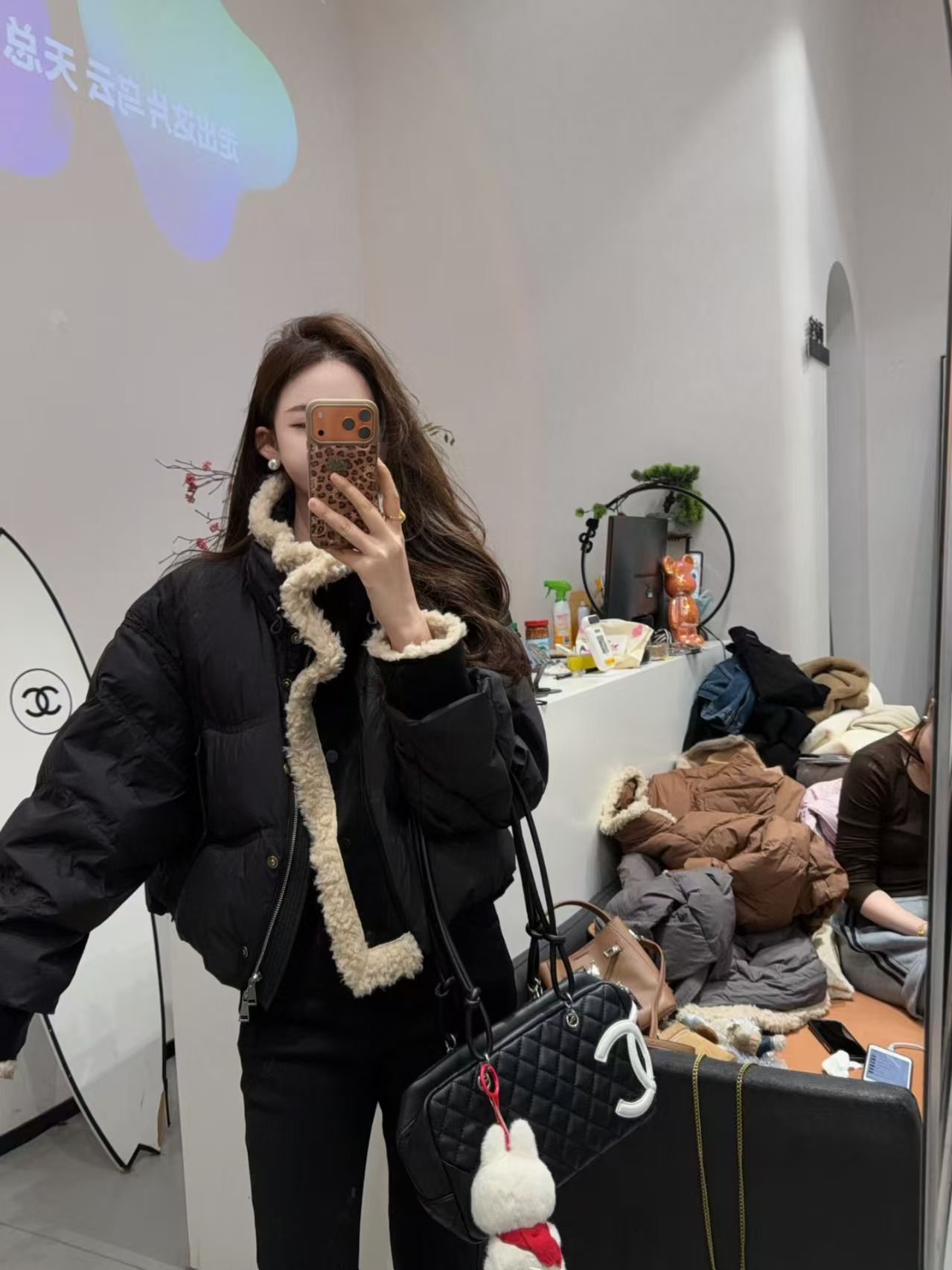 时尚休闲拉链秋冬拼接女极简风短款立领保暖羽绒服25908