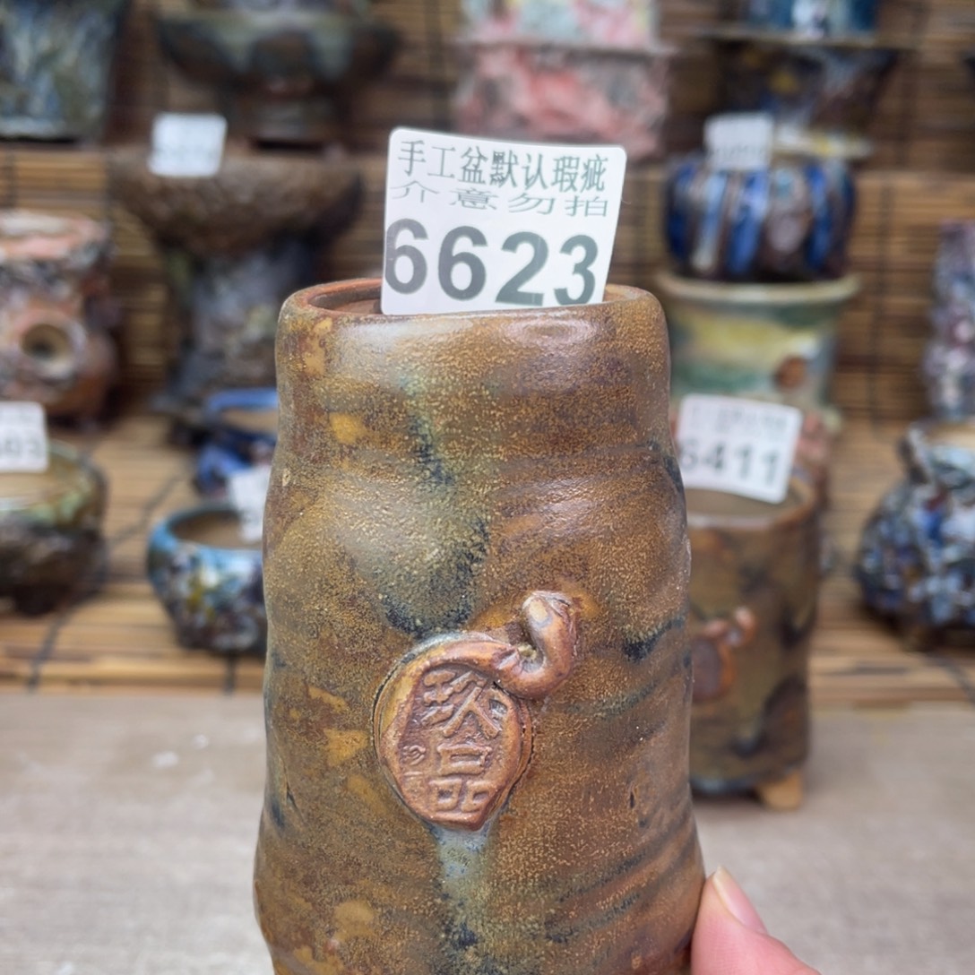 手工花盆默认瑕疵完美者勿拍