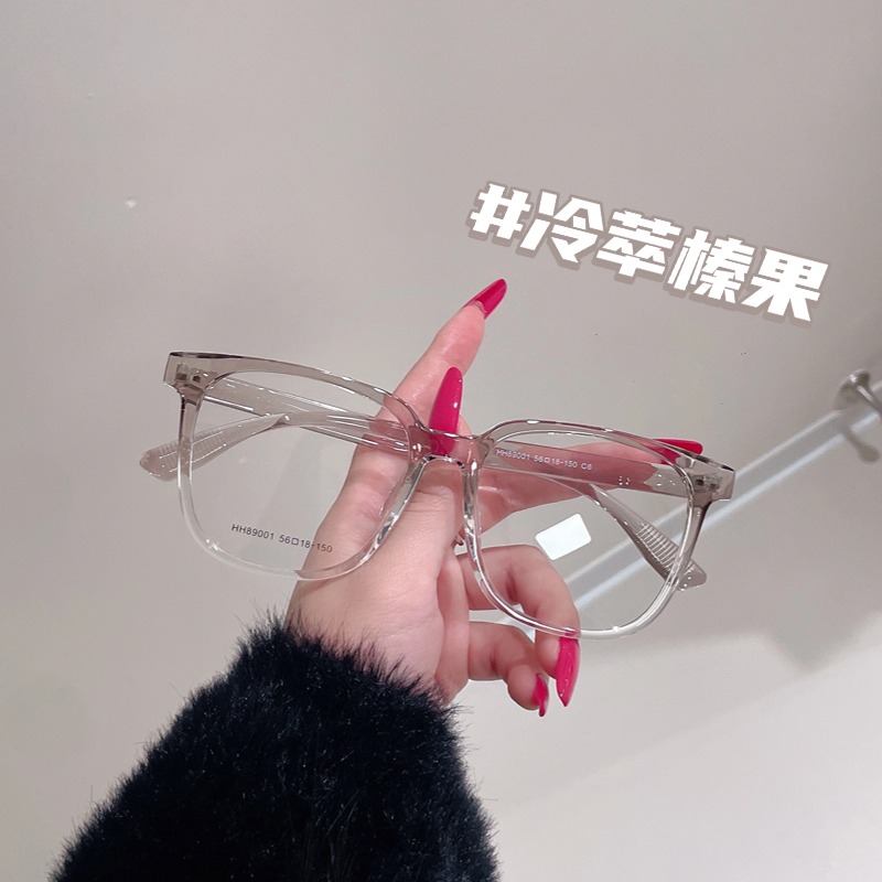 近视眼镜女款可配度数显脸小方圆镜框时尚素颜透明镜框防蓝光9001