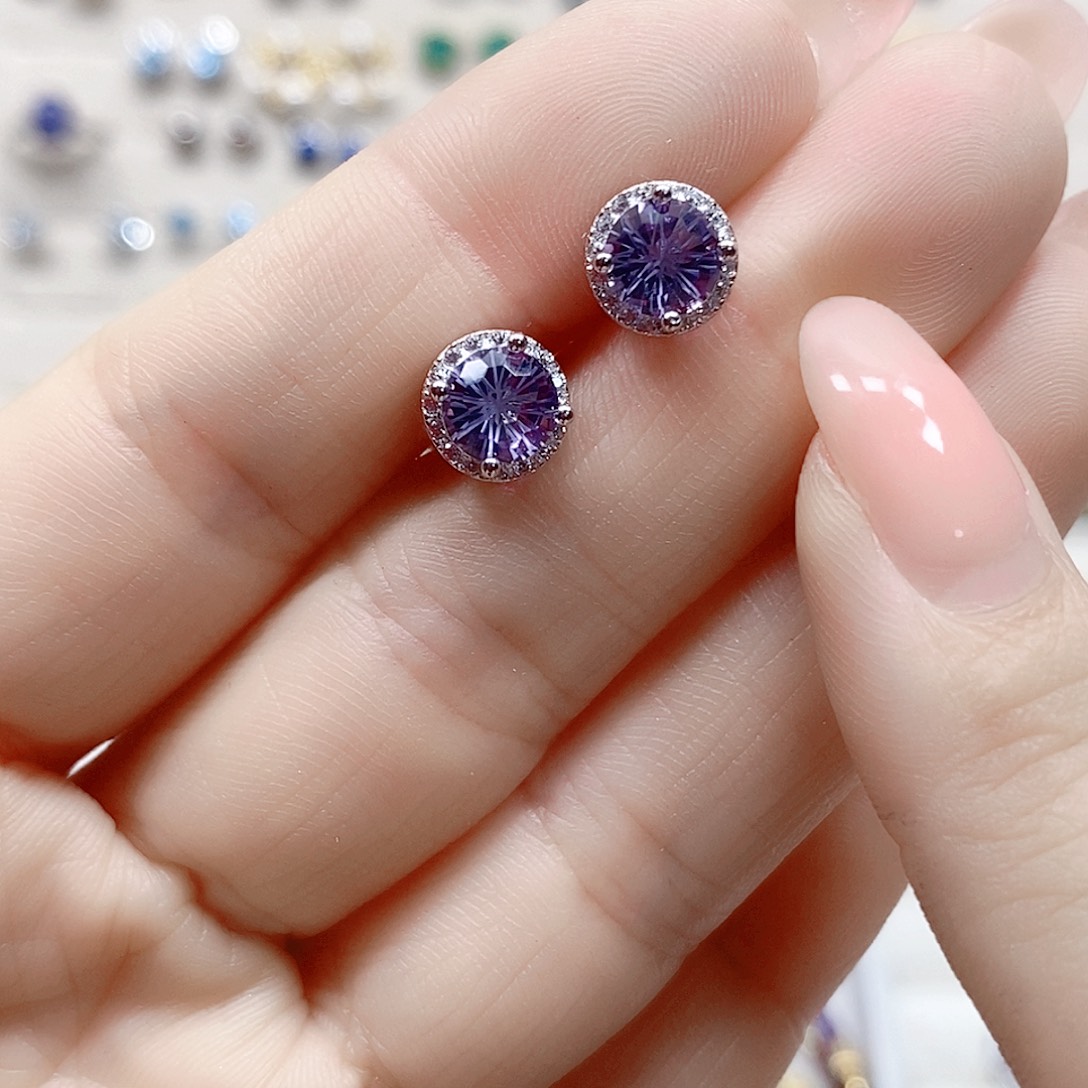 水晶戒指银S925镶嵌耳饰15