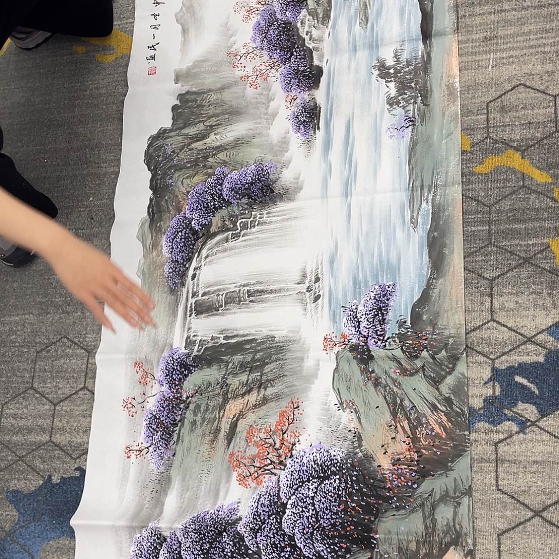 真人名画手工手绘