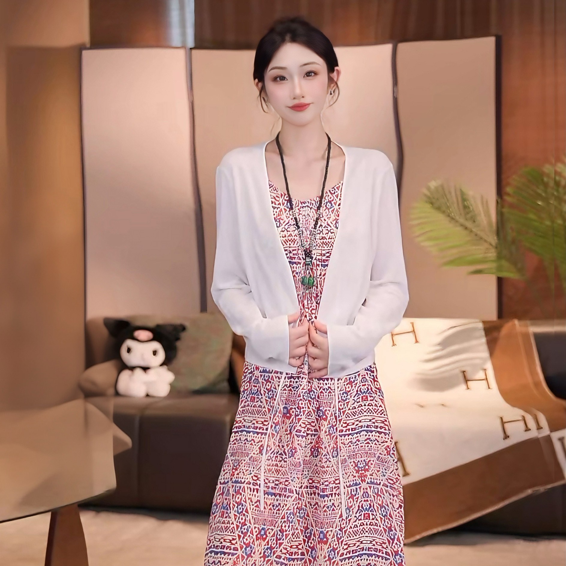 【Linda姐高端线】时尚轻奢气质百搭长袖上衣针织开衫AS5ZKS0164