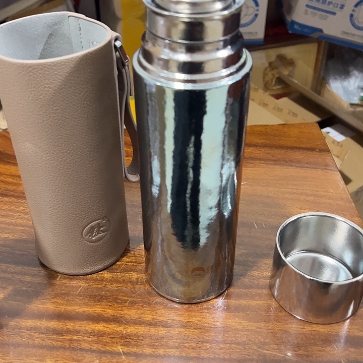 匡迪纯钛保温杯5966蓝色机械纯钛