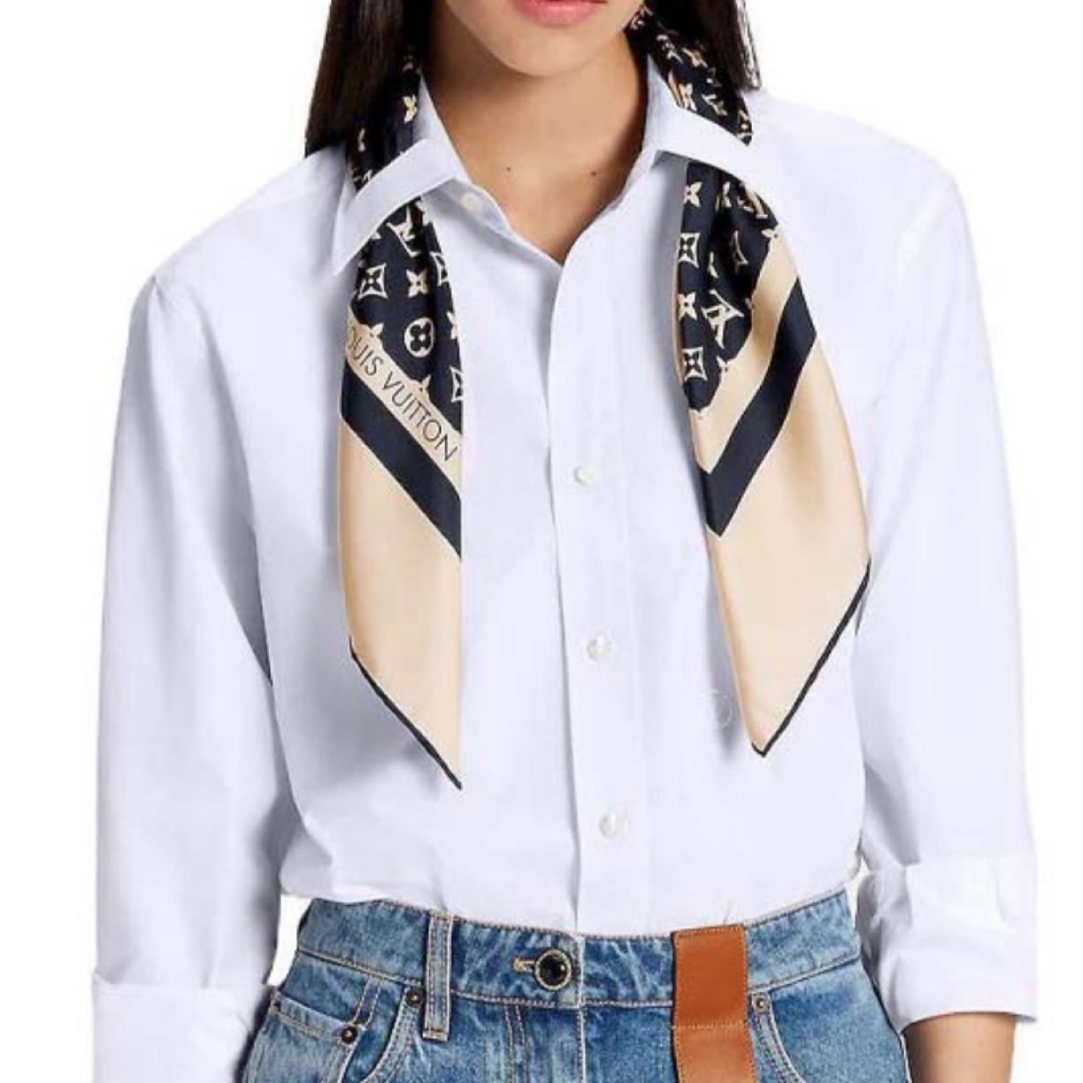 未使用 LouisVuitton/路易威登 FW22 纯色长袖衬衫 40码 04505 