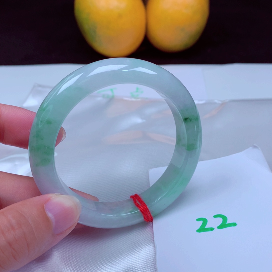 未镶嵌手镯翡翠缅甸天然A货翡翠手镯52.5