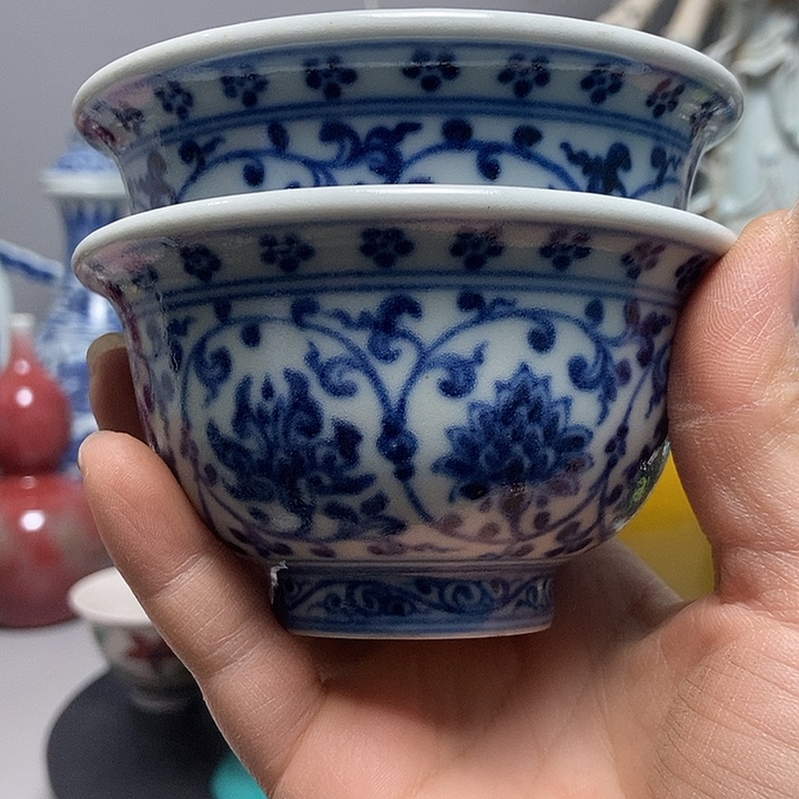 旧藏青花茶盏全品