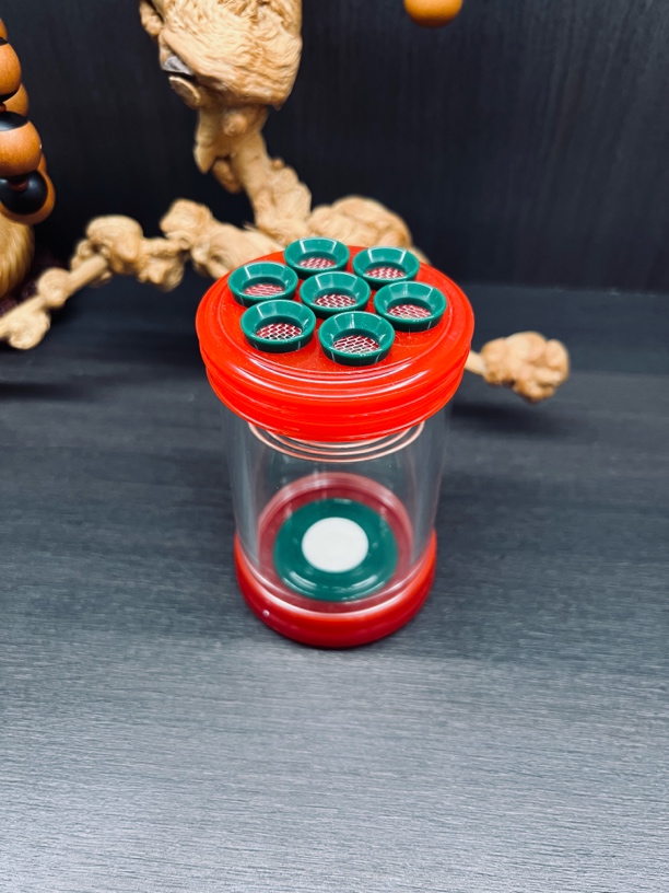 过年色手感很棒红色60蝈蝈罐小林家比赛罐