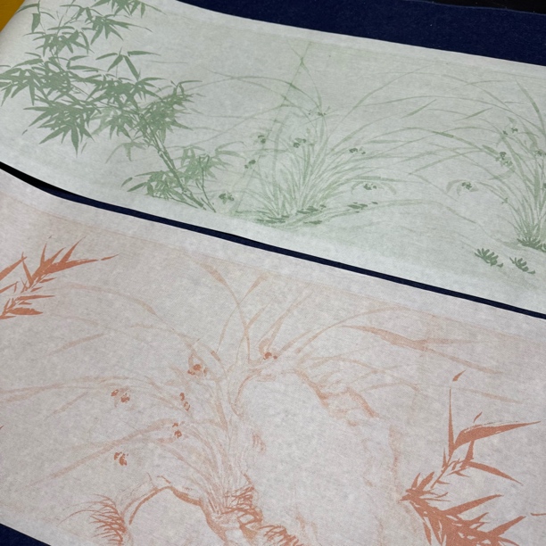 【文征明兰竹图长卷】大风堂加厚生纸书法国画作品纸