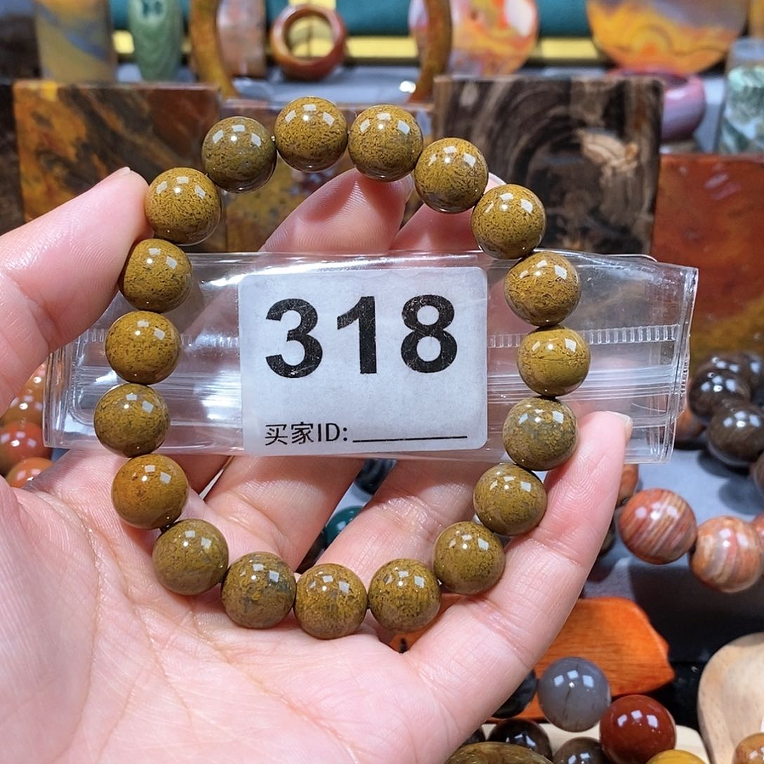硅化玉天然北票硅化玉手串未镶嵌天然北票硅化玉手串