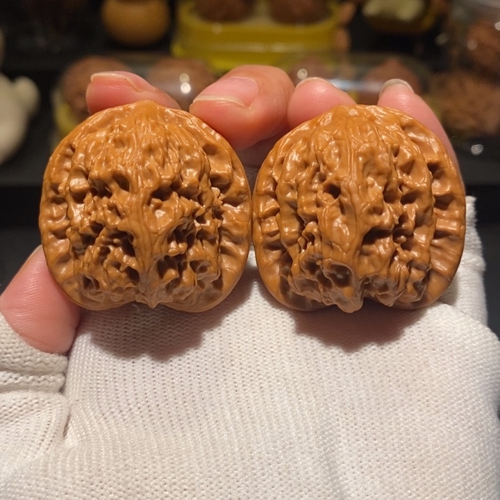 吊坠文玩核桃文玩核桃38尺野狼