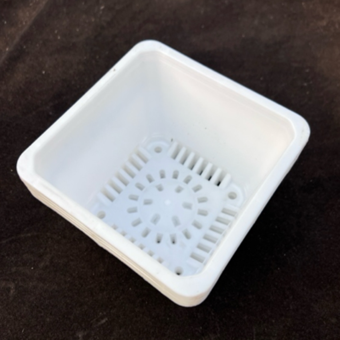 简约白色多肉花盆景天专用透气塑料绿植盆栽5个包邮