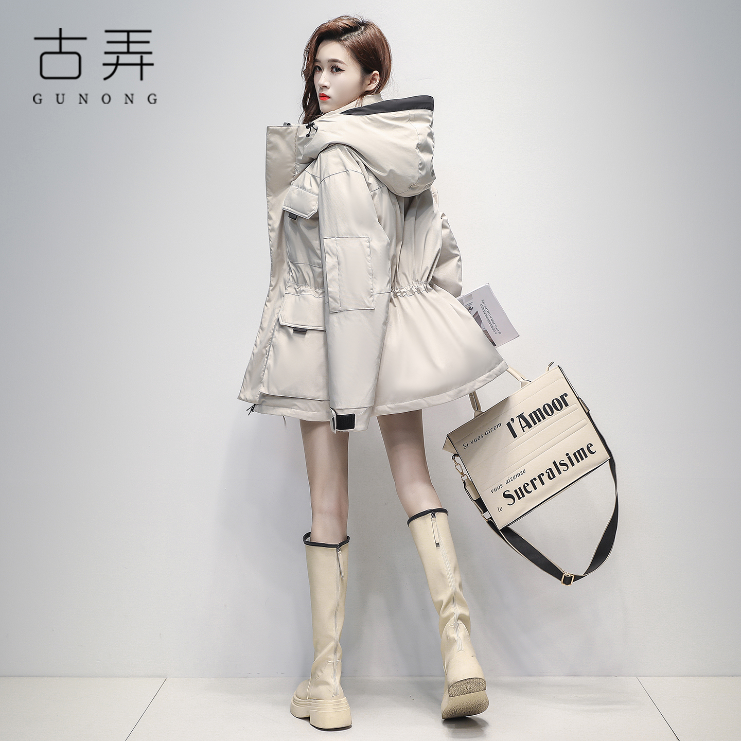 户外休闲羽绒服男女同款2025冬季新款多口袋防风百搭工装外套