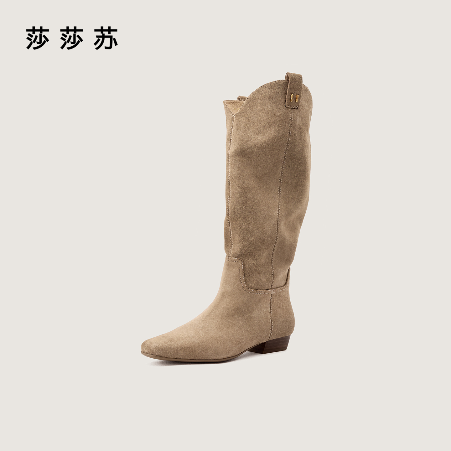 【日落沙丘】莎莎苏2025冬季时装靴高筒靴显瘦西部牛仔靴ZA65703-41