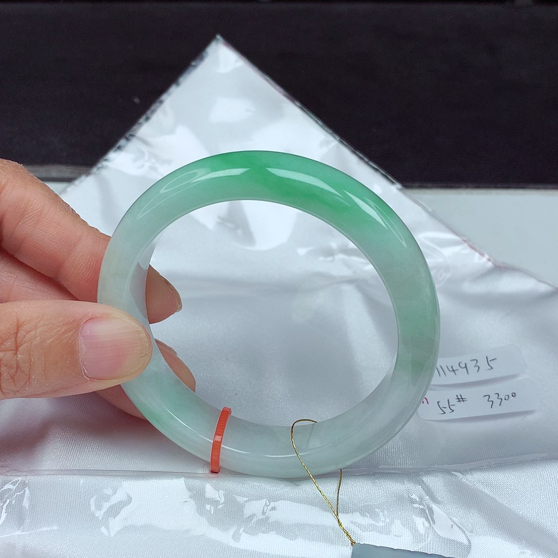 未镶嵌手镯翡翠55圈4935