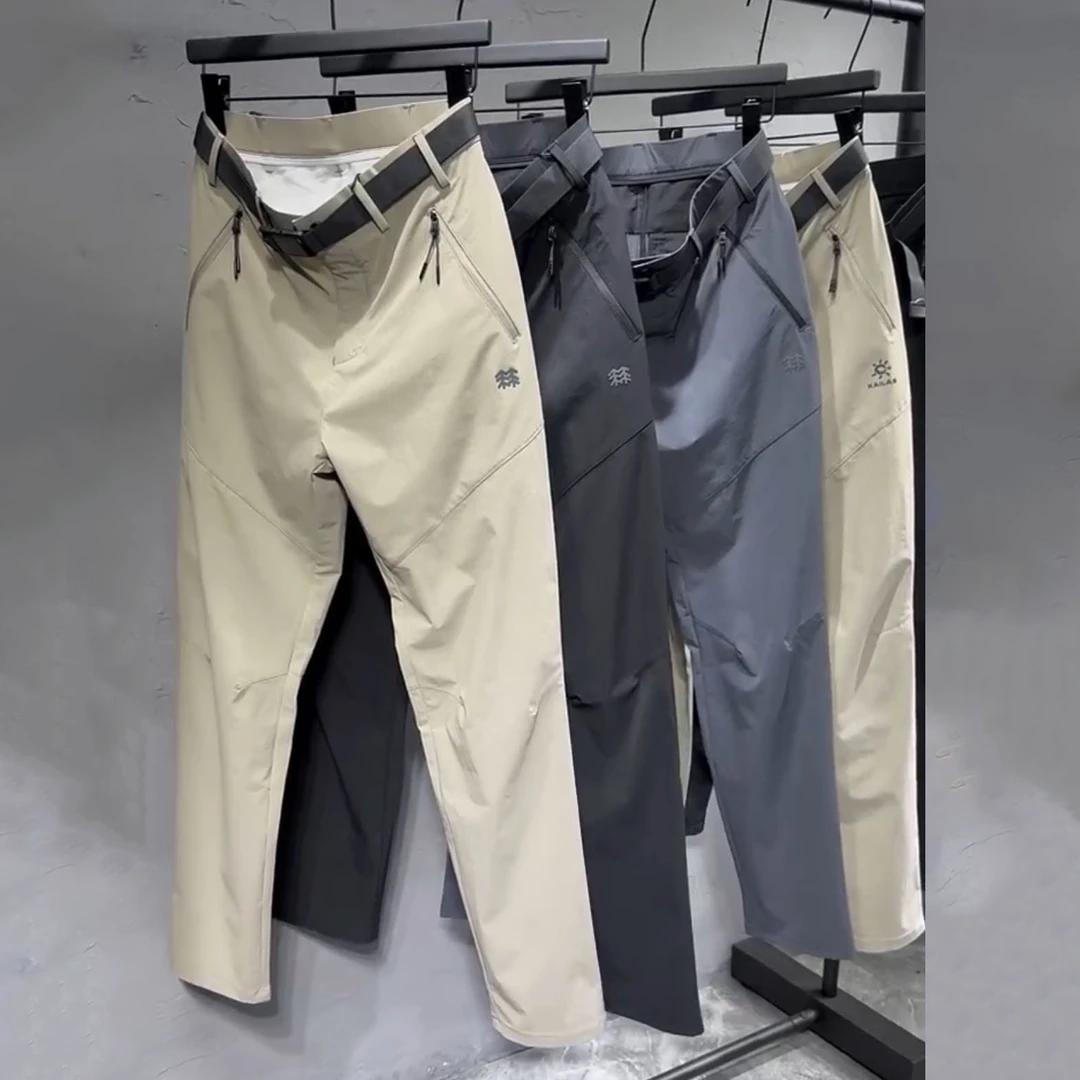 秋季男士户外休闲小直筒长裤软壳时尚百搭防雨小树弹力登山冲锋裤