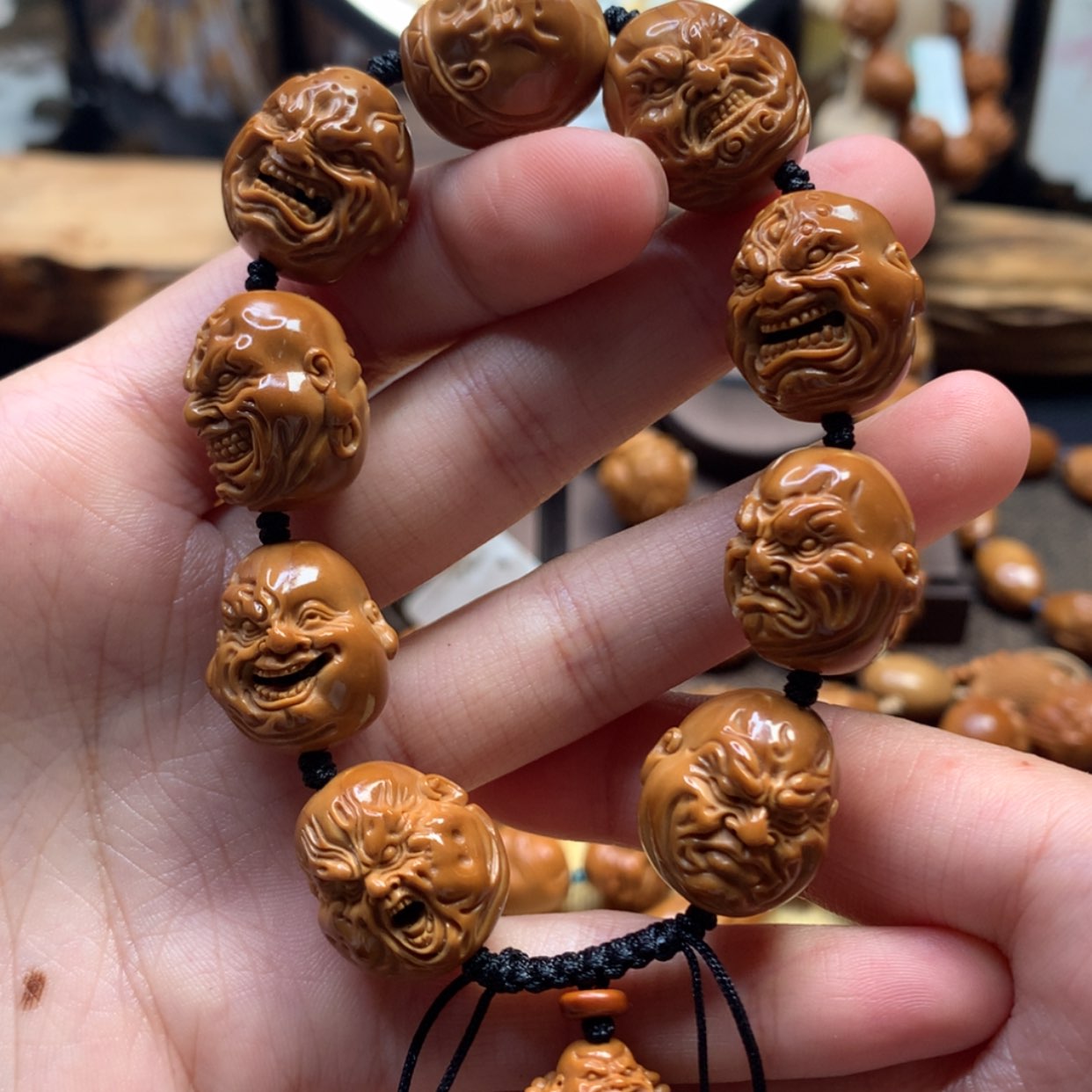 【闪购商品】橄榄核手串恶僧铁核