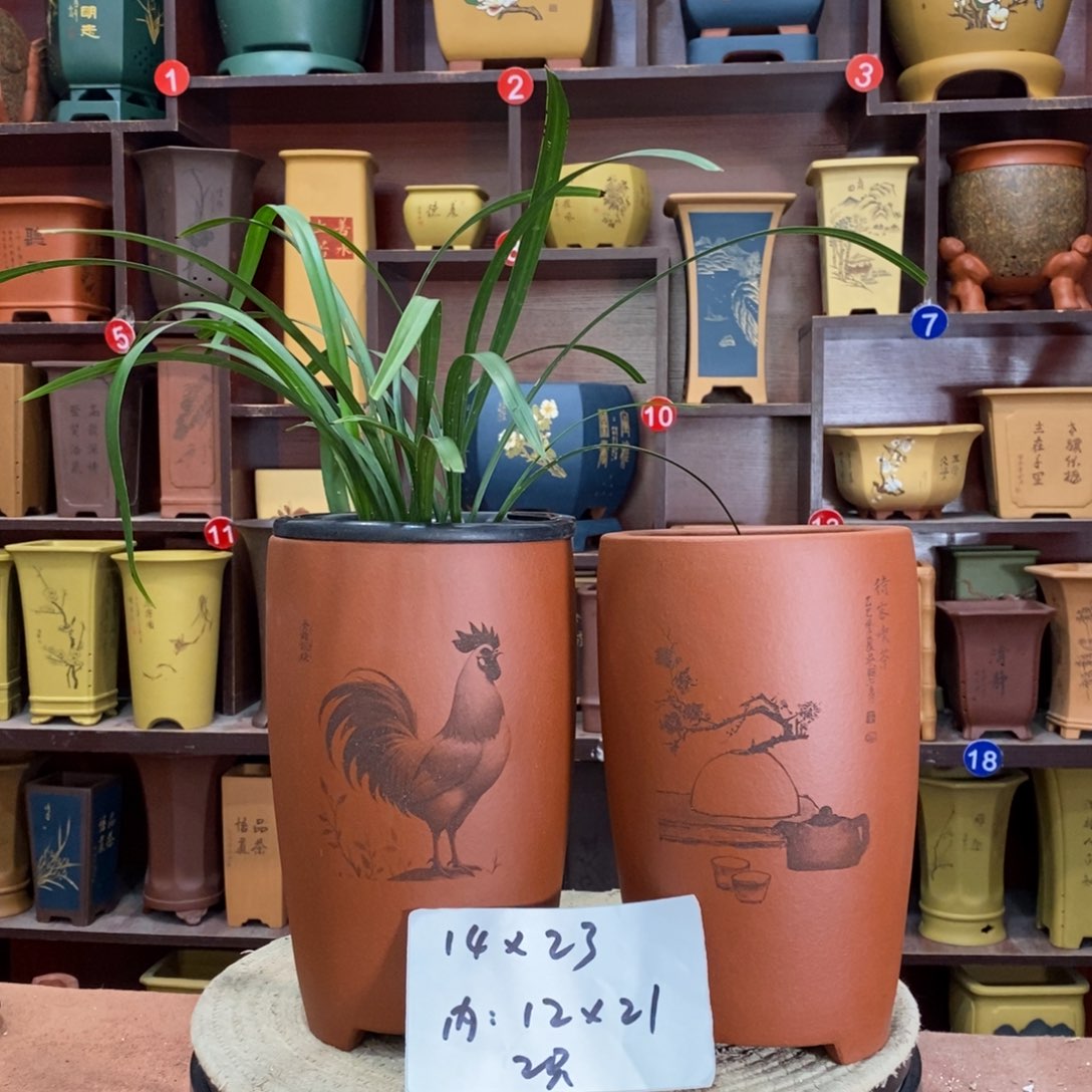 紫砂艺术紫砂花盆