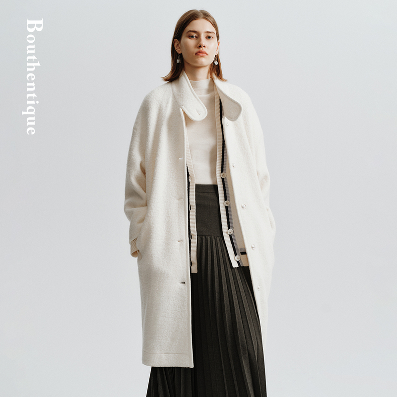 Bouthentique用包边织带装饰长袖外套224421E1M08