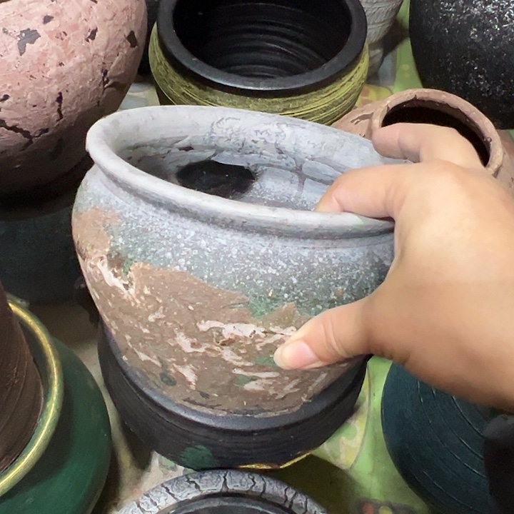 做旧盆高12口15默认打孔