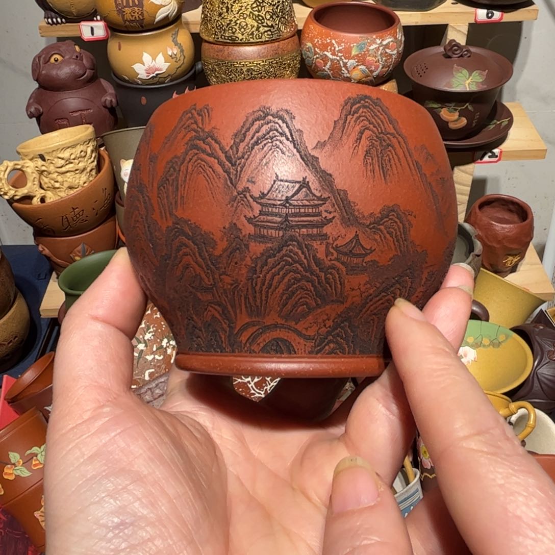 紫砂茶杯宜兴紫砂主人杯