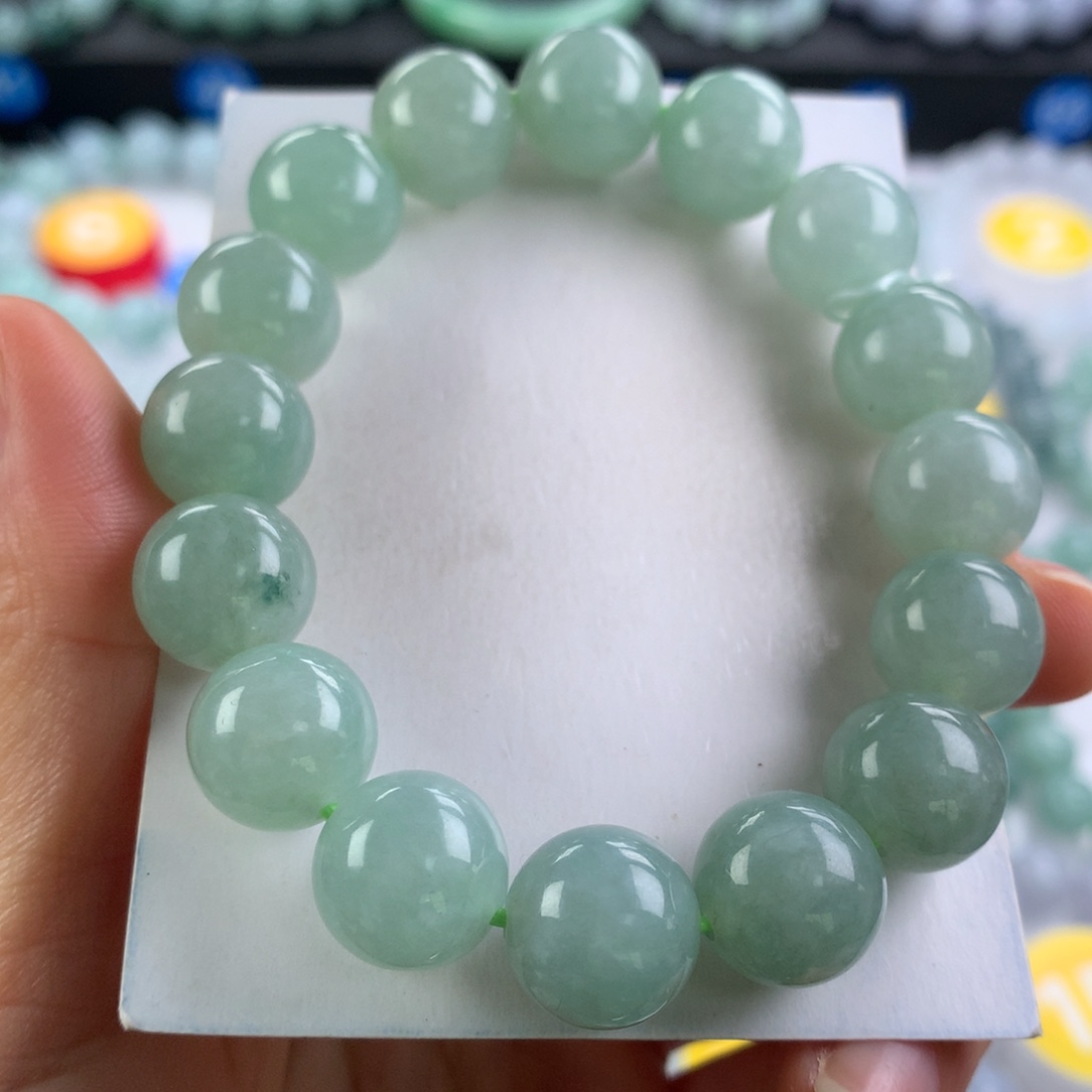 翡翠未镶嵌手链卡12.8