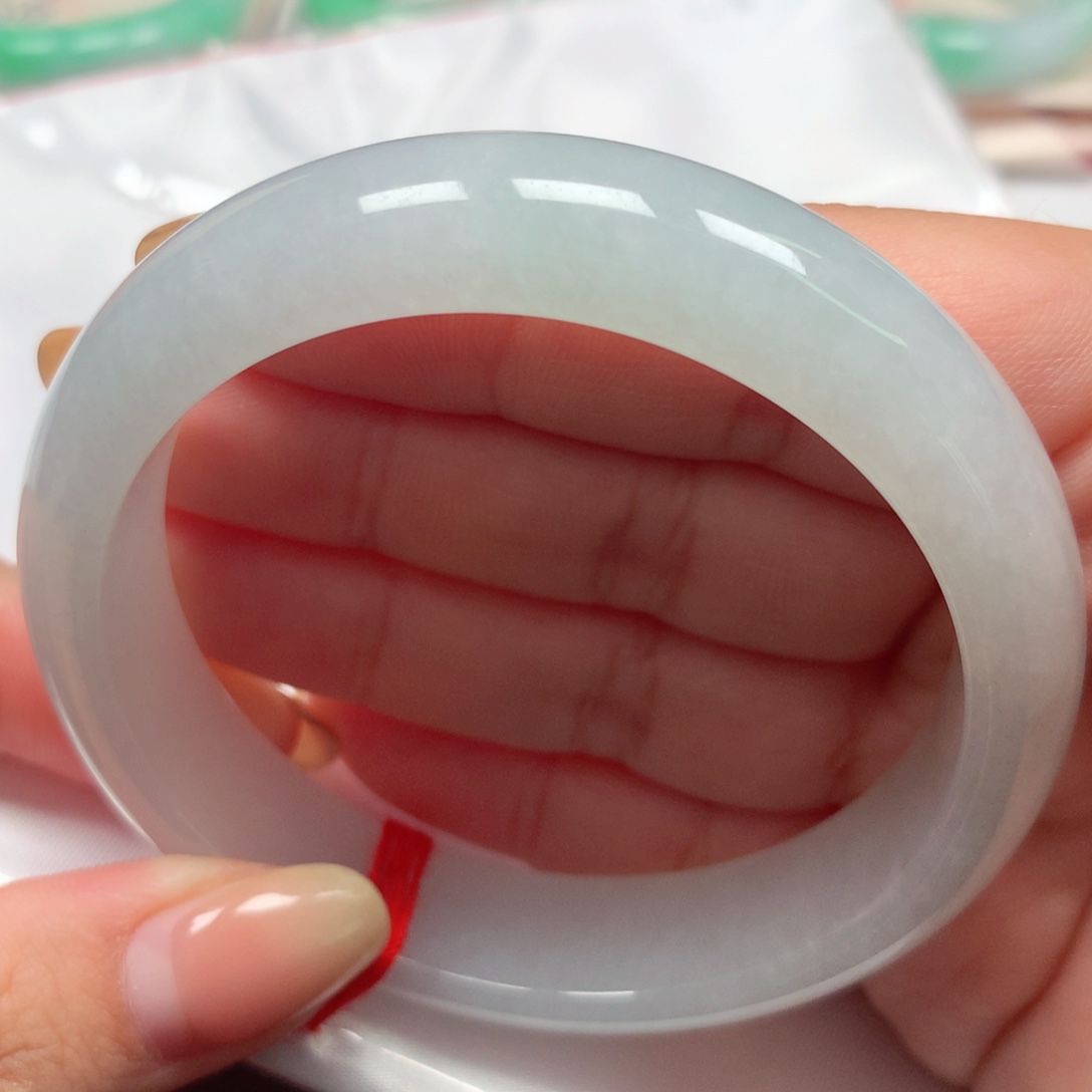 翡翠未镶嵌手镯61白月光