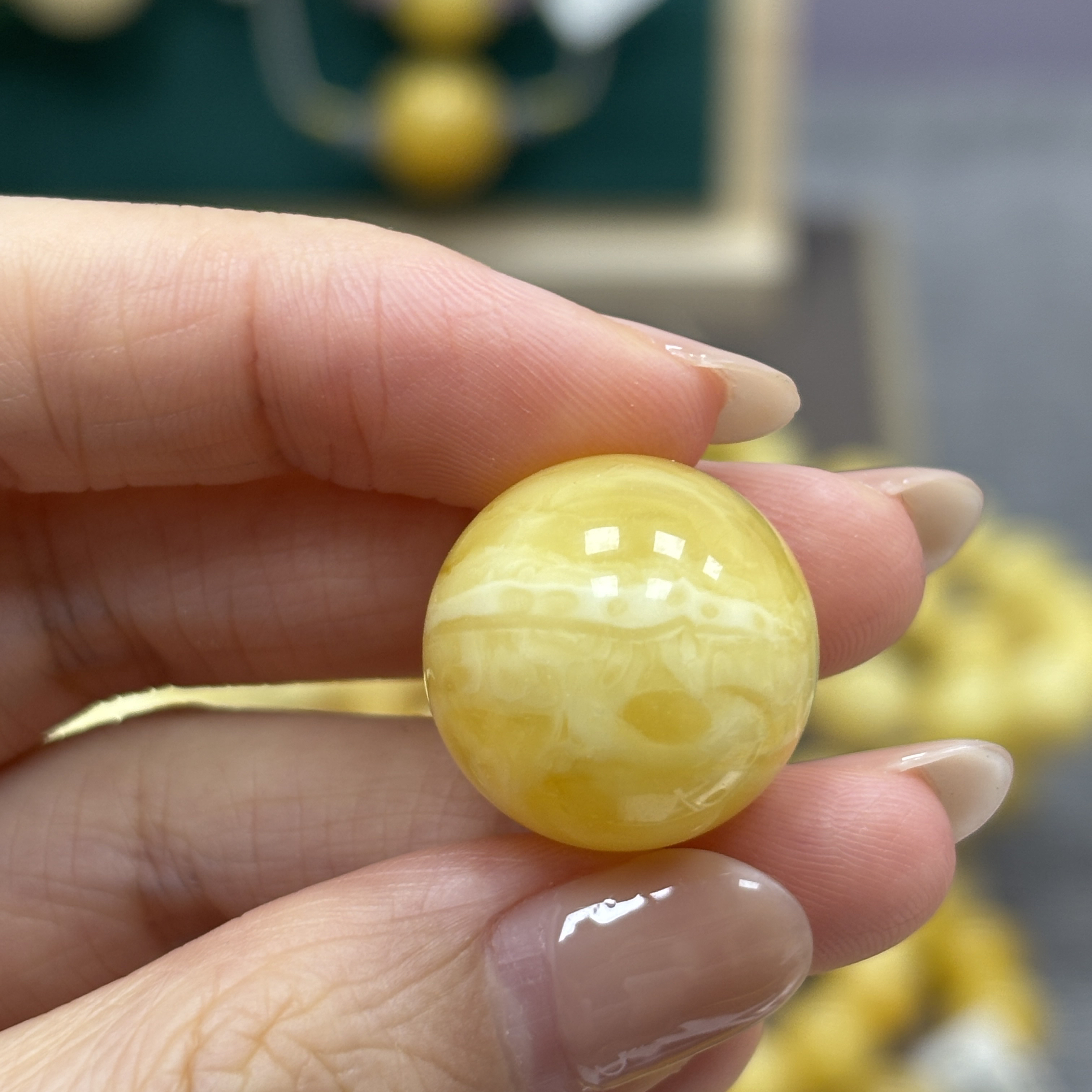19.0mm 小妖珠宝天然原矿琥珀蜜蜡