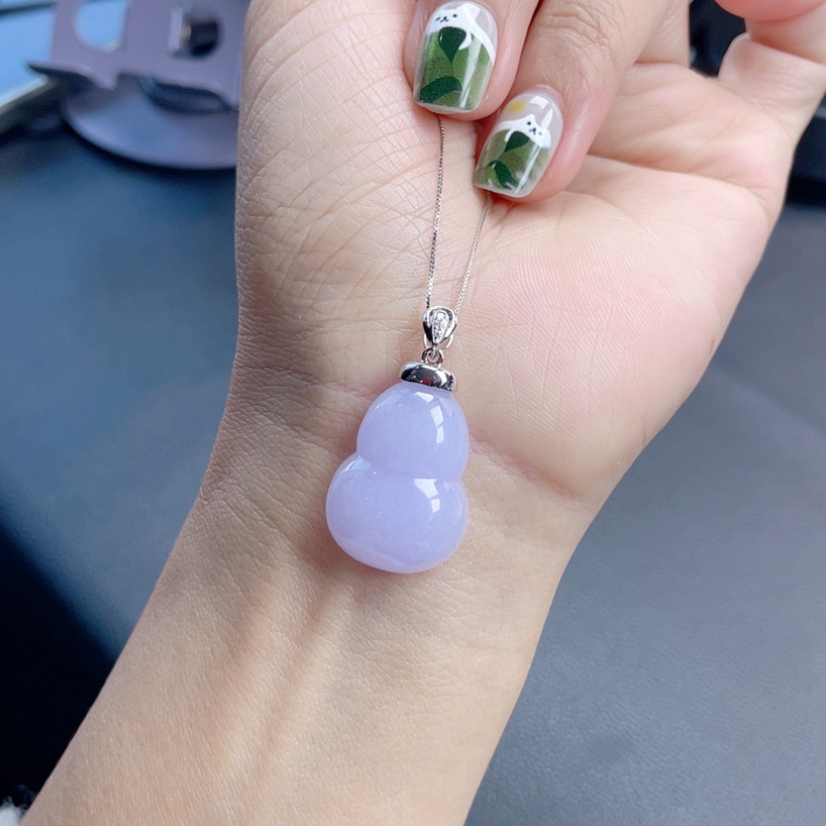 【闪购商品】翡翠颈饰18K金镶嵌102号 粉紫