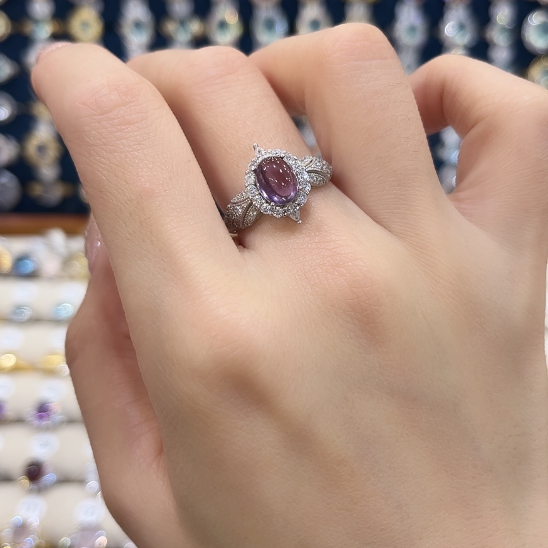 水晶女款银S925镶嵌戒指