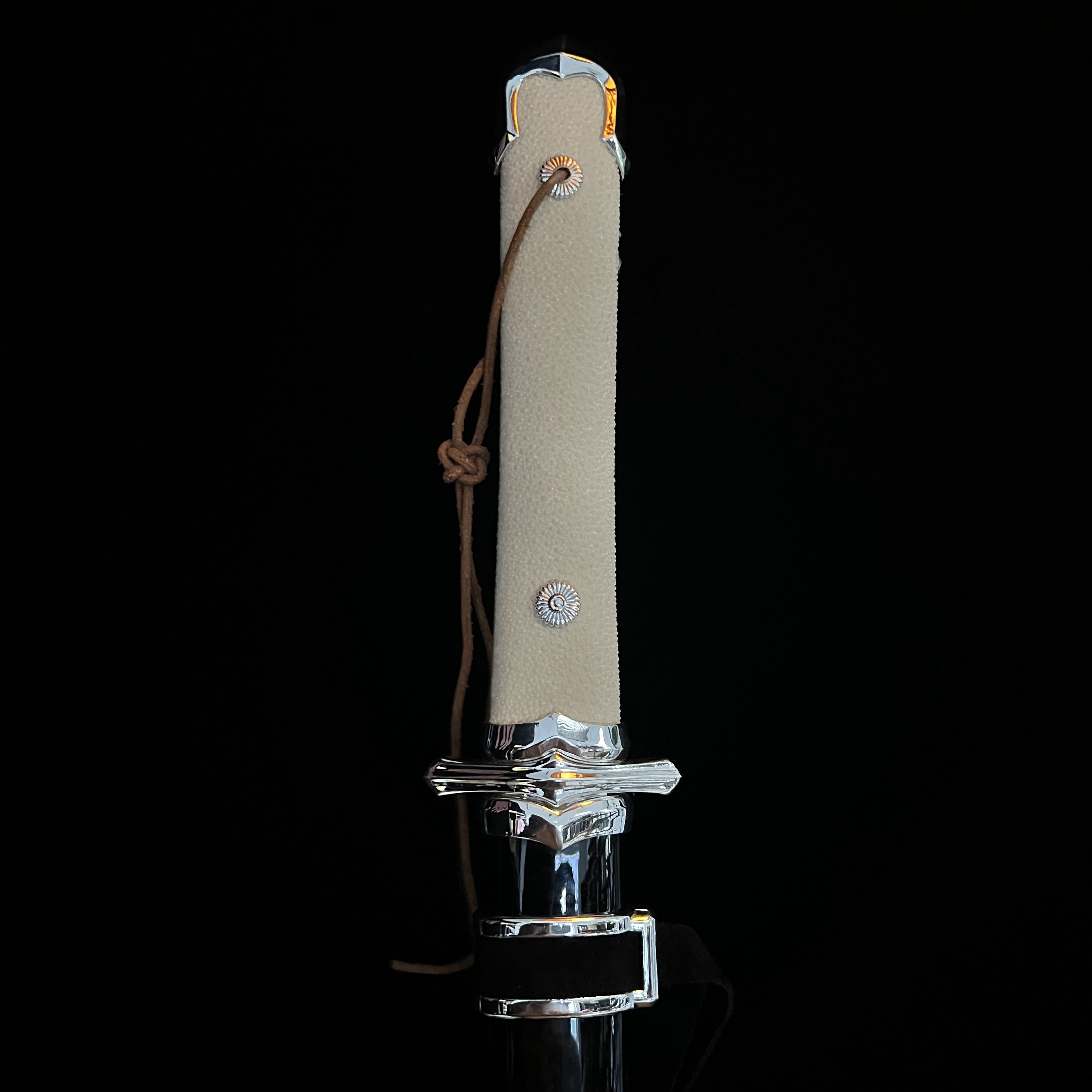 【飓风刀】白铜镀银装镜面漆鞘唐刀 横刀 七星剑 未开刃