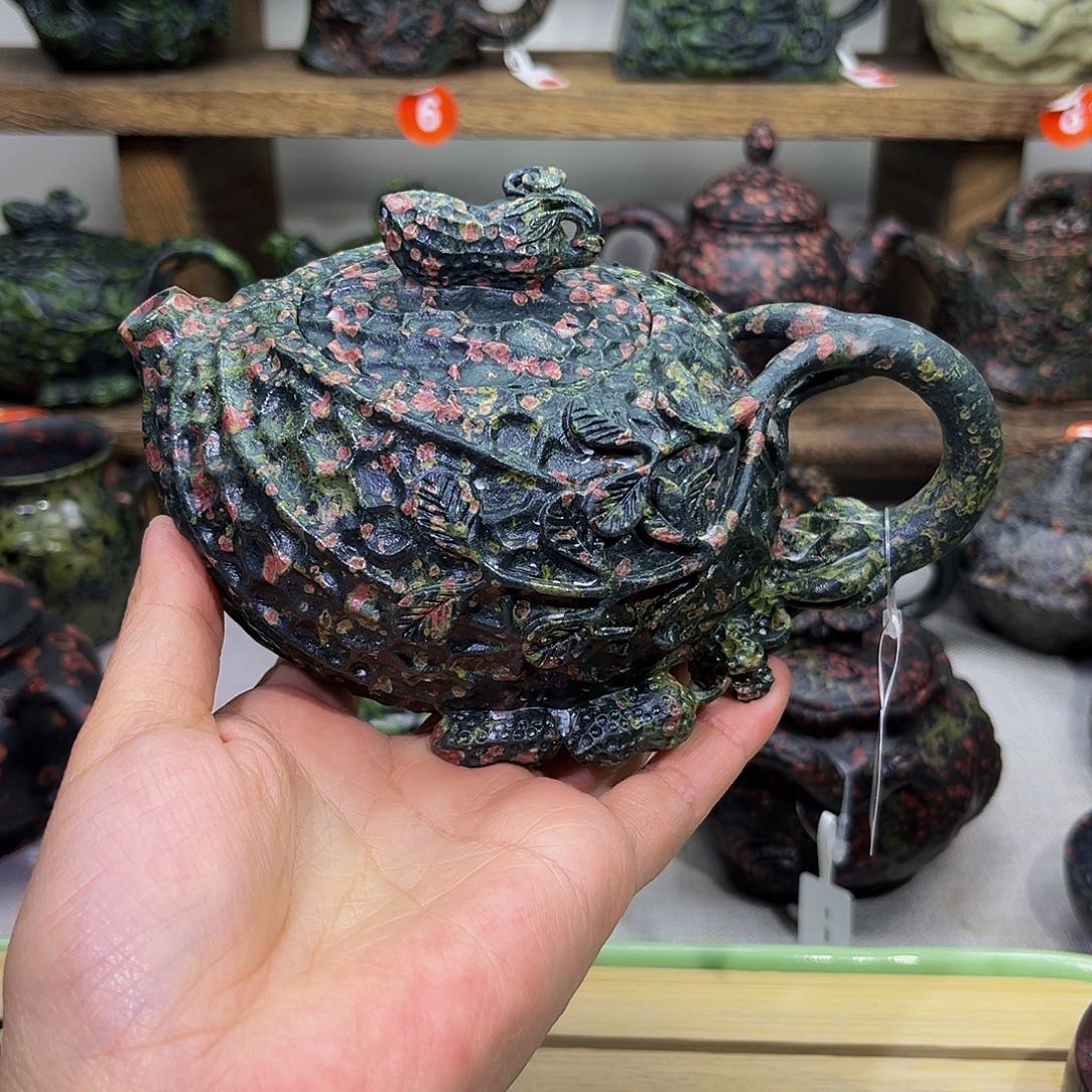 乐*谜石材梅花玉安山玉精品