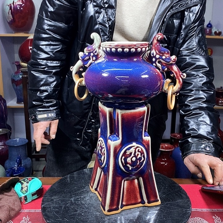 瓶中国神垕精品钧瓷