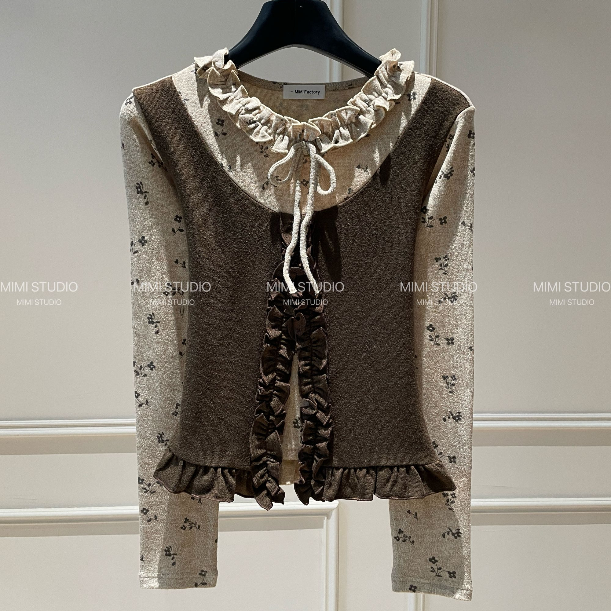 2025秋冬新款拼接假两件减龄长袖T恤女修身显瘦百搭上衣#1097