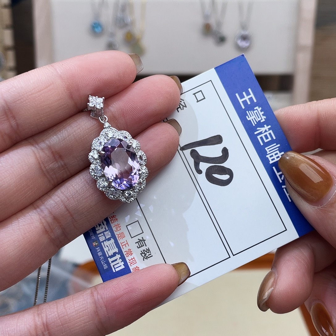 颈饰银S925镶嵌水晶