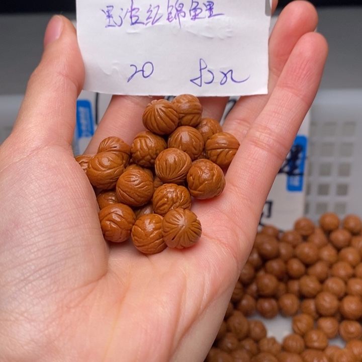 涛***哥手串桃核11mm左右野生红锦鲤20颗（穿好）