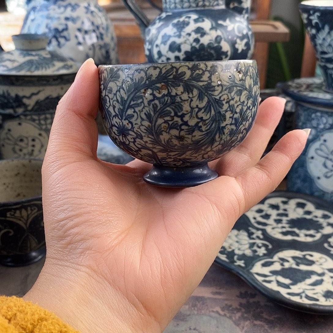 陶手工手绘青花高温陶瓷