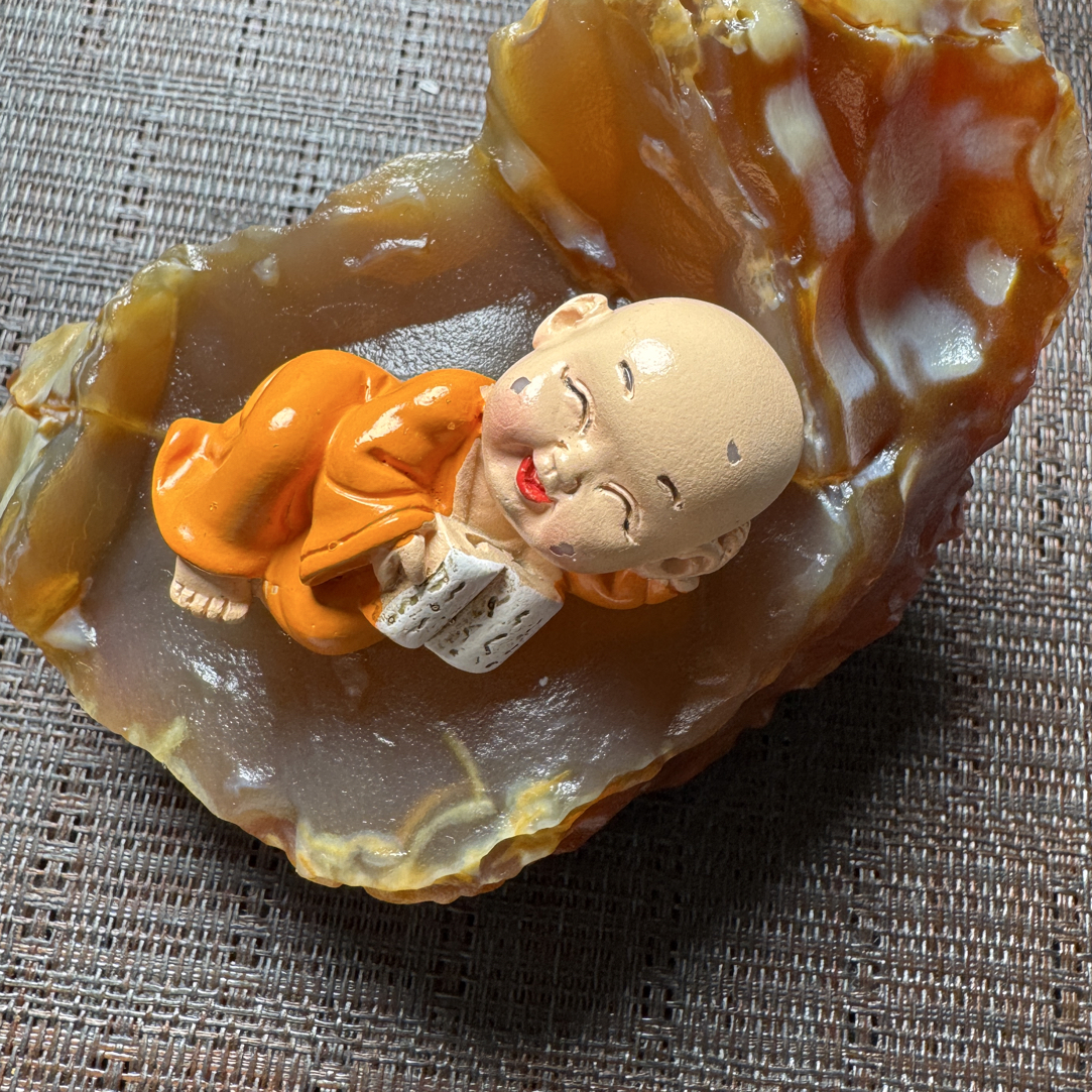 冰透红糖心小摆件 茶台书桌摆件