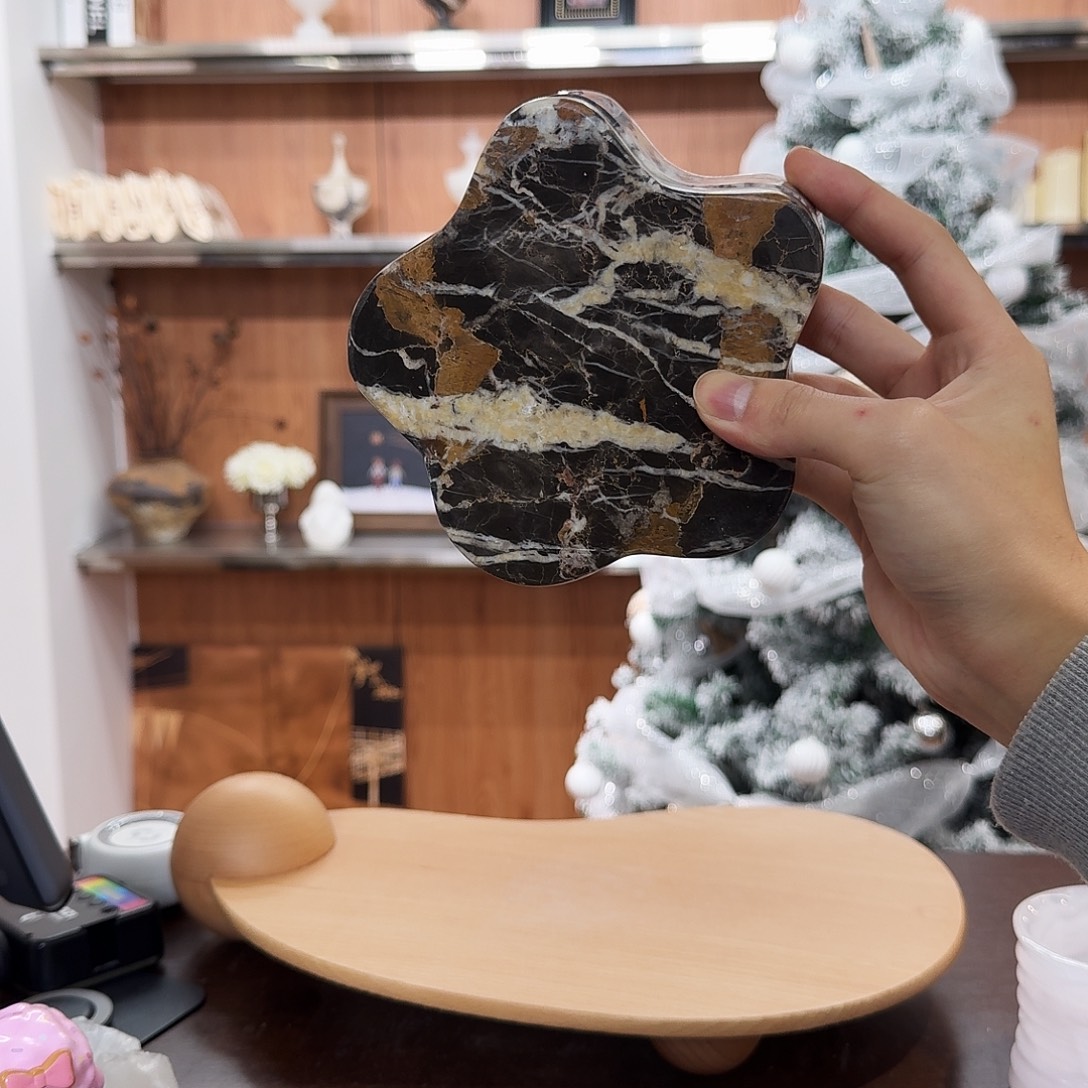 大理石223。黑金首饰盒