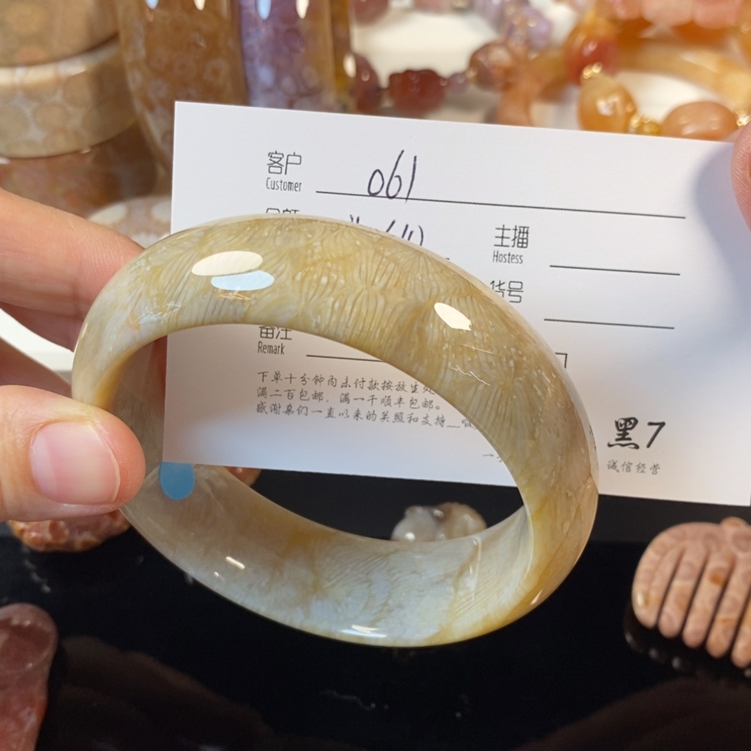 用***1硅化珊瑚（珊瑚玉）未镶嵌手镯